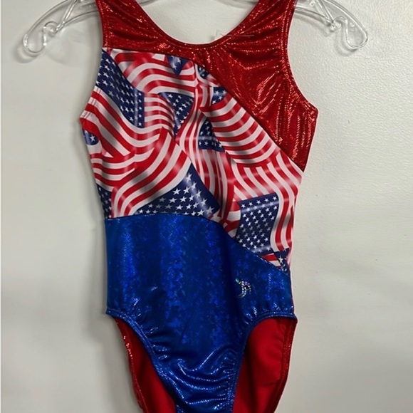 New Sookie Active USA  gymnastics, leotard  USA Olympic gold Paris 2024 size AXS - Picture 5 of 9